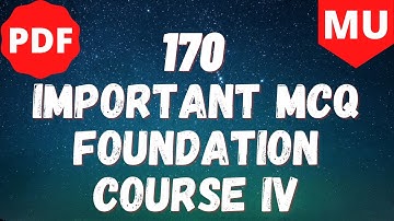 Important MCQ Of Foundation Course IV | SYBCOM Sem 4 | Mumbai University | The Accounting Guy