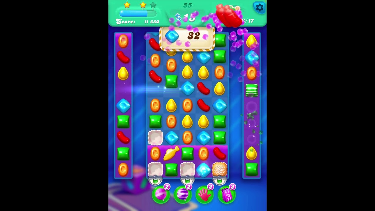 Candy Crush Soda Level 55 - Side drop difficulty- Hints  tips for better gameplay