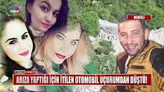 Arıza yaptığı için itilen otomobil uçurumdan düştü!