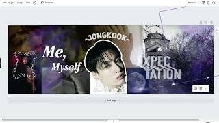 Make Twitter Header on Canva | Inspired byJungkook of BTS screenshot 3