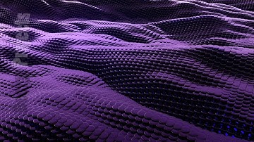 Animation of wave purple metallic liquid with reflections. Loopable animation.