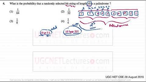 Question 04 UGC NET Computer science previous year paper solution August 2016