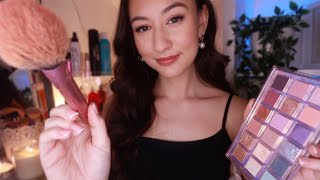 ASMR Bestie Does Your Makeup 💕 Soft Spoken Roleplay & Layered Sounds