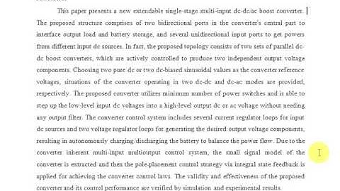 NEW EXTENDABLE SINGLE STAGE MULTI INPUT DC–DC AC BOOST CONVERTER