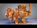 100 years underground rusty antique meat grinder restoration