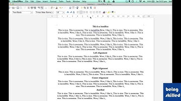 How to change alignment of Text or paragraph in Libreoffice