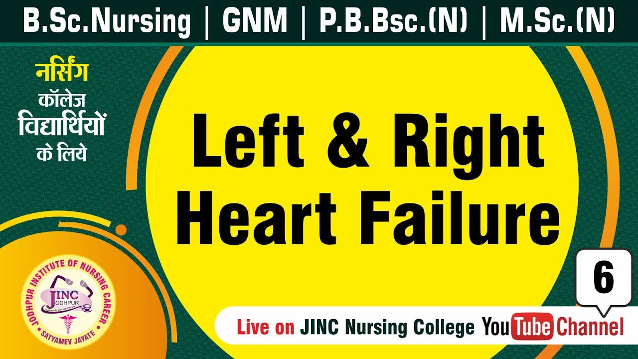 Left & Right Heart Failure | B.Sc.Nursing | GNM | P.B.Bsc.(N)  || Shubash Sir