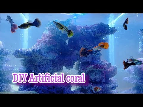 【IDEA DIY】How To Make Artificial coral Aquarium.