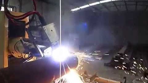 5 axis steel pipe interstection cnc plasma cutting machine