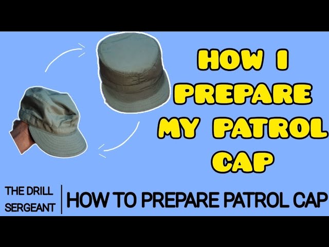 USGI Patrol Cap Hat Rank Builder with Nametape and Rank Sewn on 7 3/8