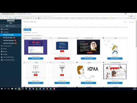 Creating a Campaign in Sophos Phish Threat