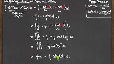 Integrating Powers of Sine or Cosine 5