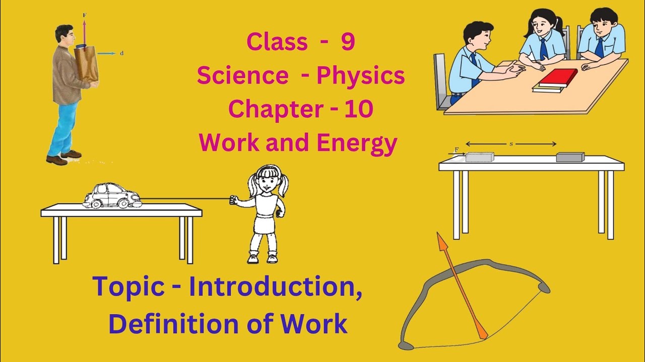 Class - 9 | Science - Physics | Chapter - 10 | Work and Energy | Work ...