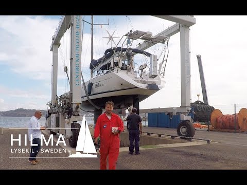 Hilma Sailing, fishing net stuck in the propeller in Portugal, Ep 8