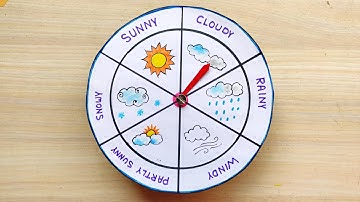 Weather Clock making using paper | Season Clock model idea for project | Handmade clock easy