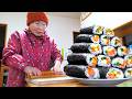 【デカ盛り】買わずに作る、82歳の恵方巻き。