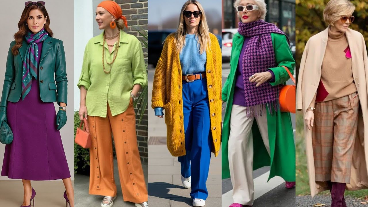 Естественная красота для женщин старше 50, 60 и 70 лет | Новые тренды в женской моде | Весенне-зи...