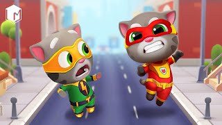 Talking Tom Hero Dash New Update vs Tom Gold Run | Talking Tom vs Hero Tom | Android & IOS Gameplay screenshot 4