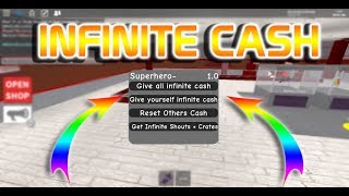 Super Hero Tycoon Roblox Hack Script Inf Cash Inf Shouts Inf Crates - money hack client for roblox