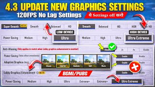 BGMI 4.3 UPDATE NEW GRAPHICS SETTINGS 🔴 How To Lag Fix Bgmi 4.3 Update | 120fps Unlocked ✔️ screenshot 4