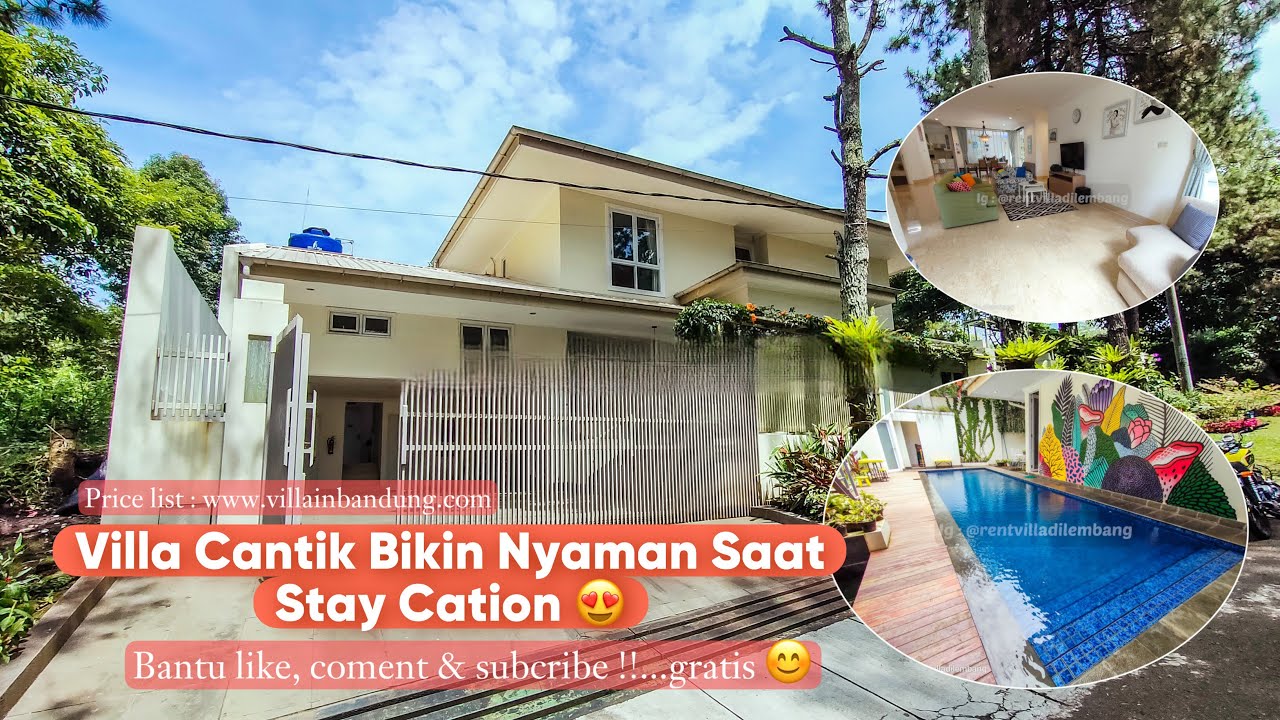 Review Villa Cantik di Trinity Kampung Daun Bandung, Villa Private Pool 5 Kamar 😍