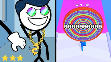 Thief Puzzle Vs Layer Man 👨‍✈️👽🌀✳️ Max All Levels Android iOS Gameplay Ep 138