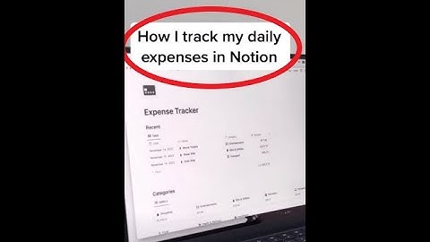Notion template for daily expenses