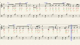 النوتة الموسيقية مع كلمات الأغنية: اعطني الناي و عني chords