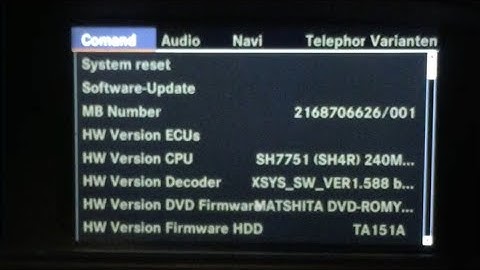 Mercedes w221 w216 display engineering menu or Secret screen