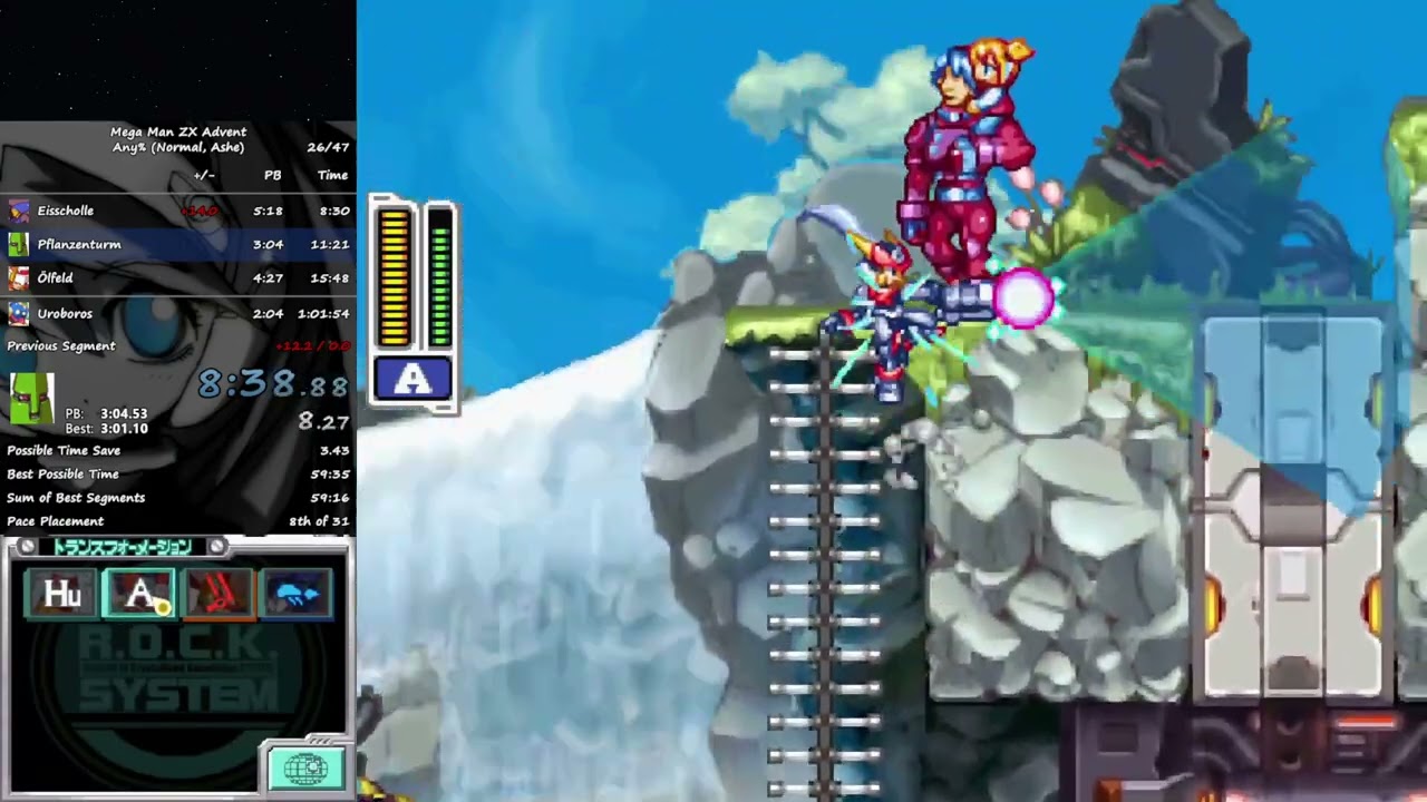 Mega Man ZX Advent - any% (Normal, Ashe) in 1:00:52 (IGT 1:00:56