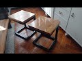 Stool DIY build industrial style at home. Taborety do stolika kawowego.