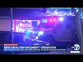 Los Angeles police and DEA agents conducting anti-drug operation in MacArthur Park