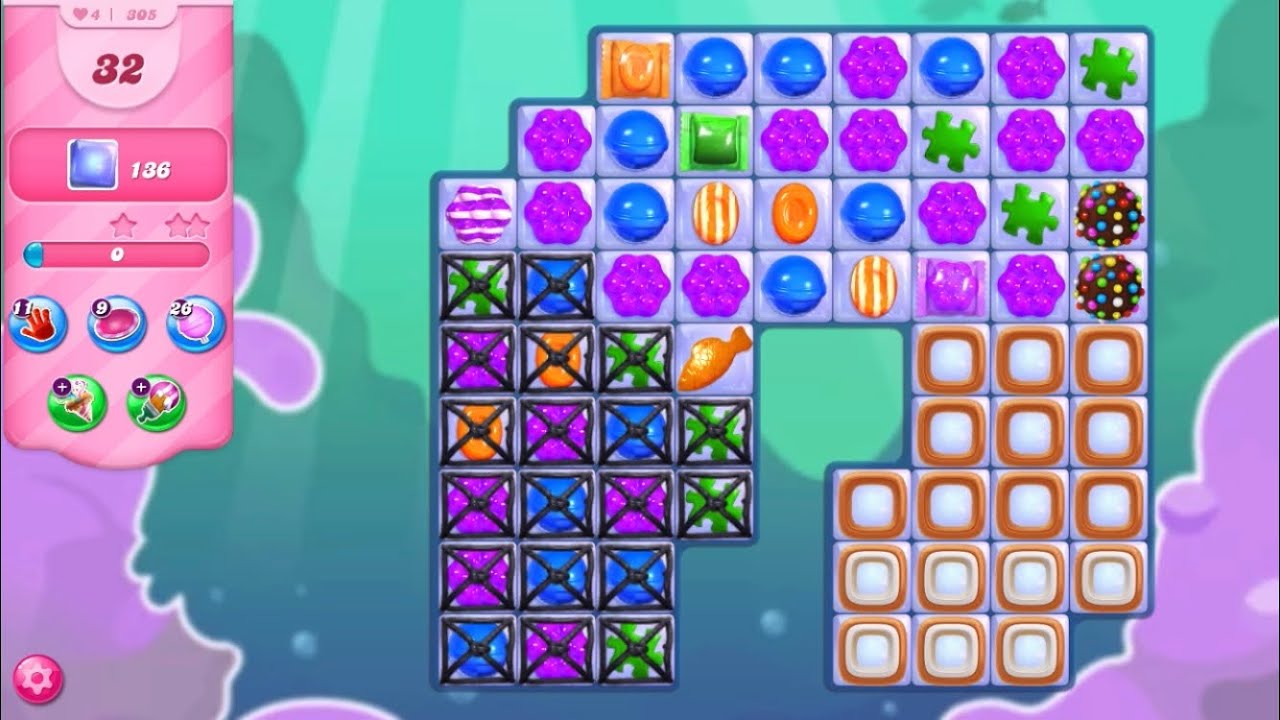 Candy Crush Saga Level 305 - YouTube