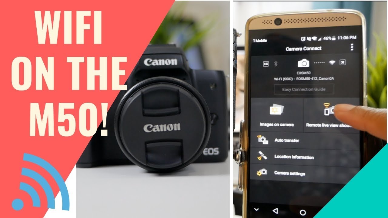 canon m50 wifi connection