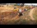 Power Of Massey Ferguson 7250 Tractor | JCB Working Video | Indian Heavy Vehicles.