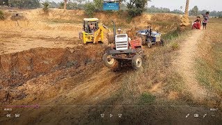 Power Of Massey Ferguson 7250 Tractor | JCB Working Video | Indian Heavy Vehicles.