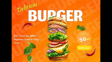 🍔 Burger UI Landing Page in Figma | Food Website Inspiration!🔥