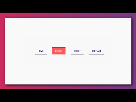 Navigation Bar Design With Hover Background Animation Using Html Css | Animated Navbar Design In Css