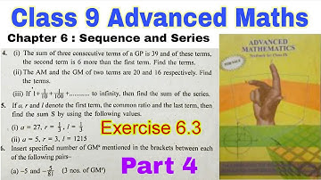Class 9 Advanced Maths Chapter 6.2 | SEBA Advance Maths | Sequence and Series