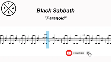 Paranoid - Black Sabbath - Drum Score