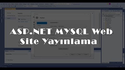 ASP.NET MySQL web site yayınlama (publish)
