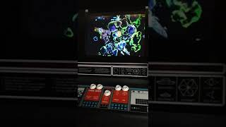 Asteroids deluxe cabinet running AAE emulator