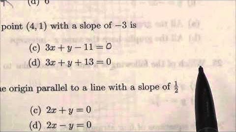 Math 10C Linear Relations Review MC#17