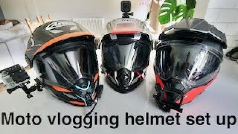 Motovlog helmet set up