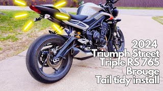2024 Triumph Street Triple RS 765 Brogue Tail Tidy Install