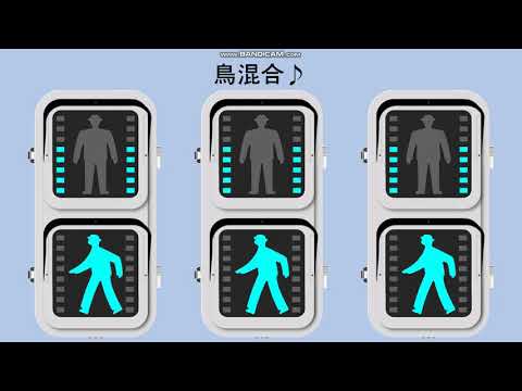 信号機の音 京三風 アナウンス付き 擬音式 歩車分離式 Pedestrian Crossing Sounds In Japan