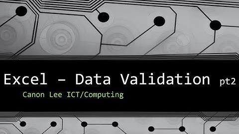 Data Validation Part 2 (Consolidation)