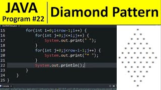 Java Program #22  Print Diamond Shape Star Pattern in Java