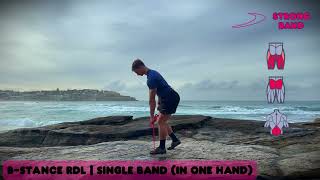 B-Stance RDL | Single Band in One Hand | Strong Band Exercise Library | Resistance Band