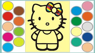 Sand Painting Hello Kitty For kids And Toddlers|| How to drawing Hello kitty